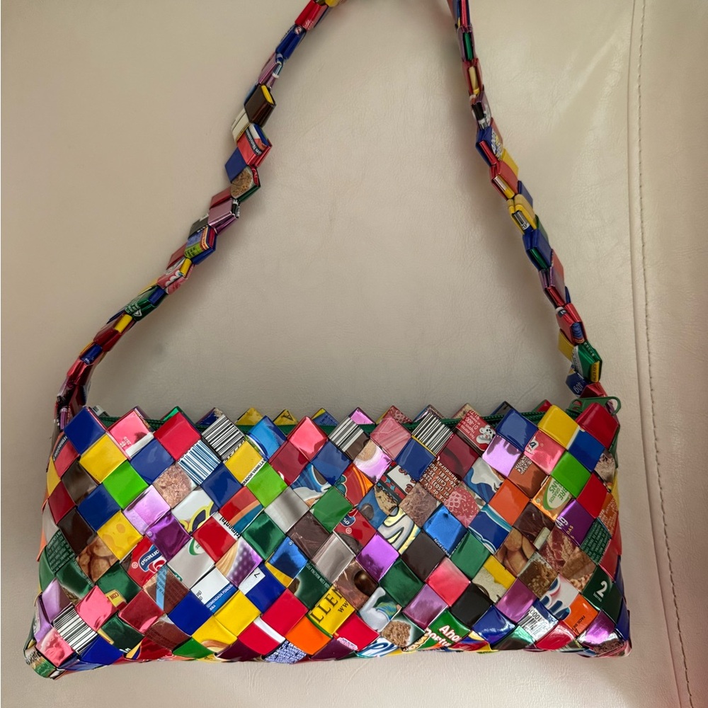 Colorful Woven Shoulder Bag